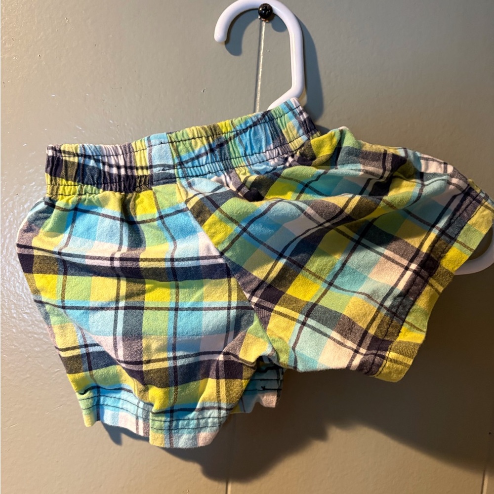 Carter's Blue and Yellow Plaid Shorts